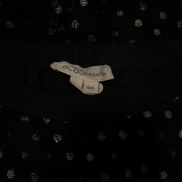 BCBGeneration Black and Gold Polka Dot Skirt Women - Picture 7 of 7
